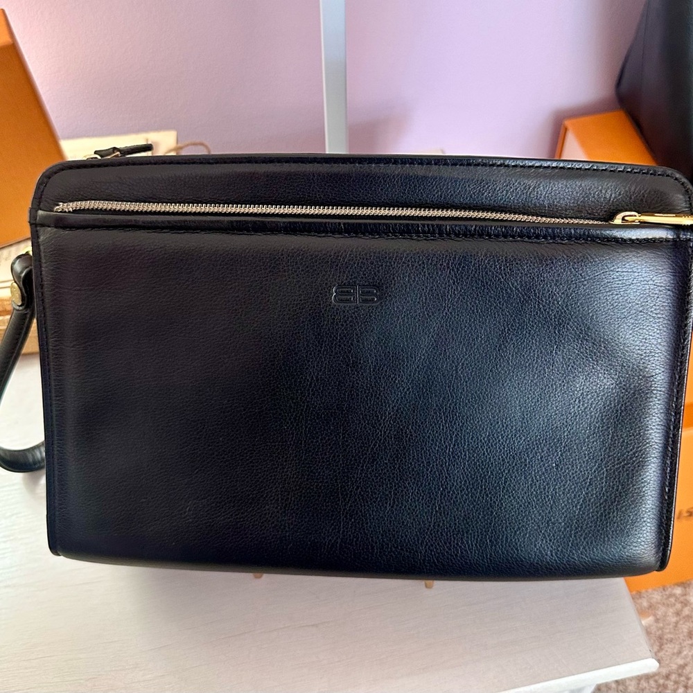 Balenciaga Black Leather Clutch/wristlet - Picture 8 of 12